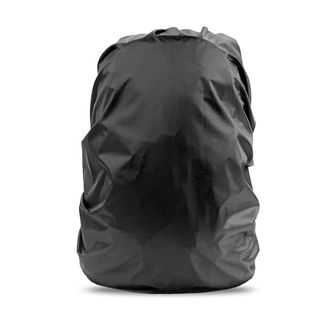 Dust Cover for Backpack Waterproof Bags 35L Rainproof Dustproof Protector Elastic Adjustable for Hiking Camping Traveling Black - HalfPe