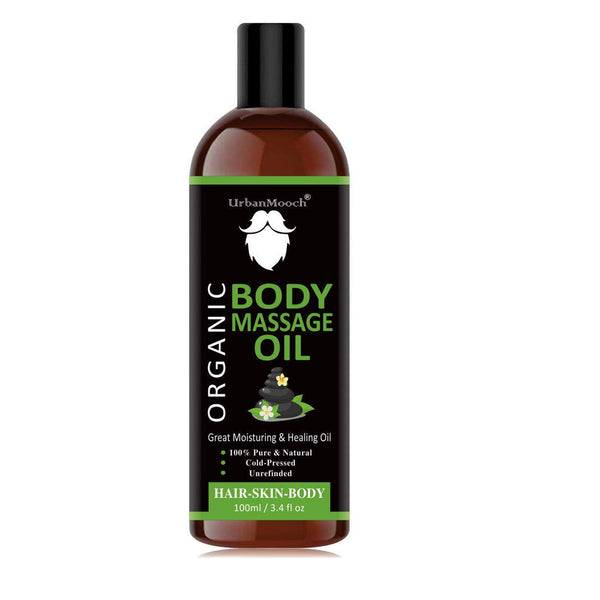 UrbanMooch Natural & Organic Body Massage Oil 100ml | Jojoba & Almond Oil for Hair Growth & Skin Care | Cold Pressed Jojoba Oil for Skin Face | Relaxing Oil for Full Body | Suitable for All Skin Types UrbanMooch