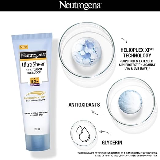 New neutrogena ultra sheer dry touch sunblock (30g)