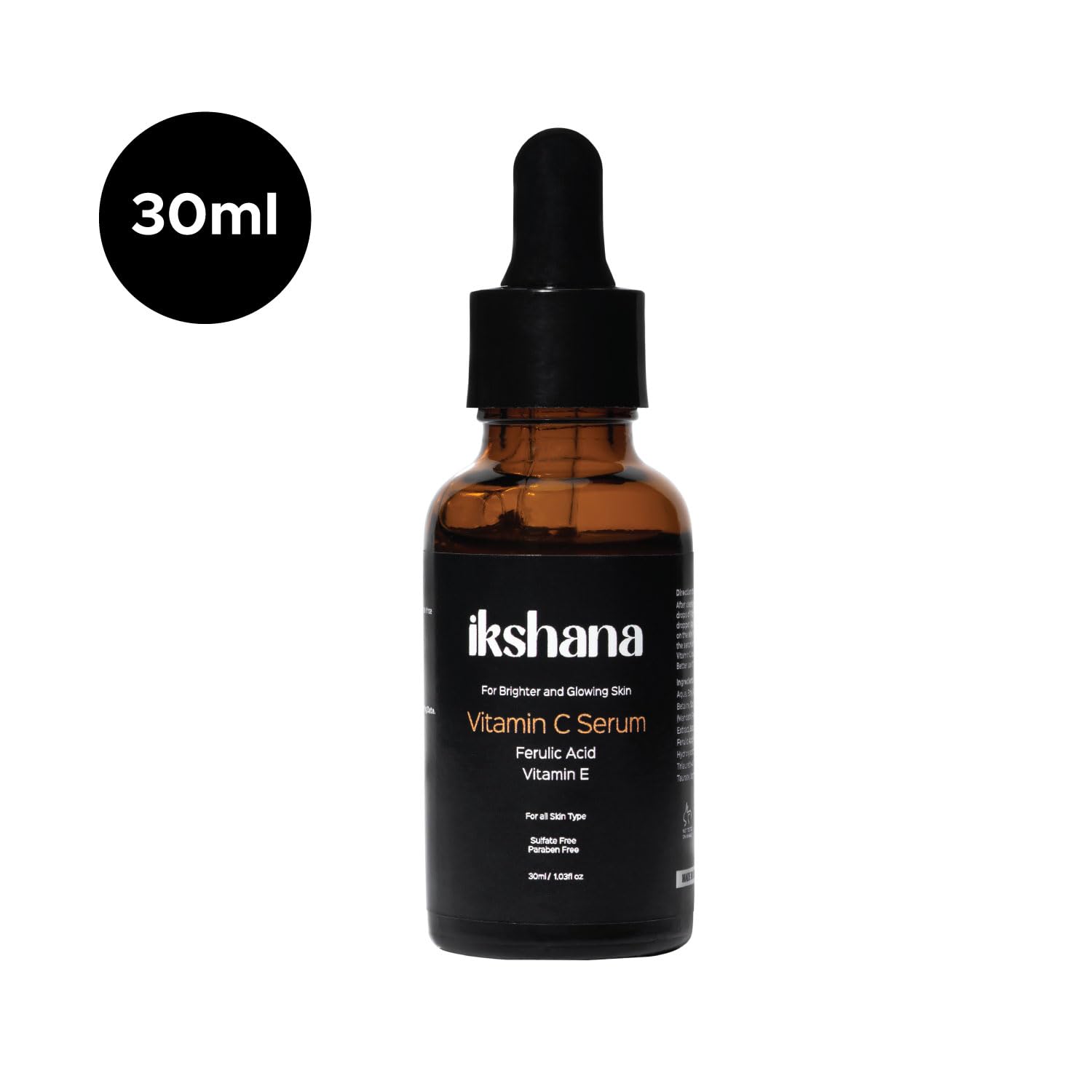Ikshana Vitamin C E Ferulic Serum – 16% Ethyl Ascorbic Acid for Brightening & Anti-Aging (30ml) DaintyCLiQ