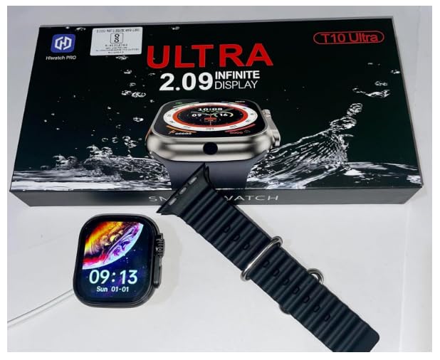 T10 ULTRA Smartwatch WITH 2.20 Infinity display (Orange strap)