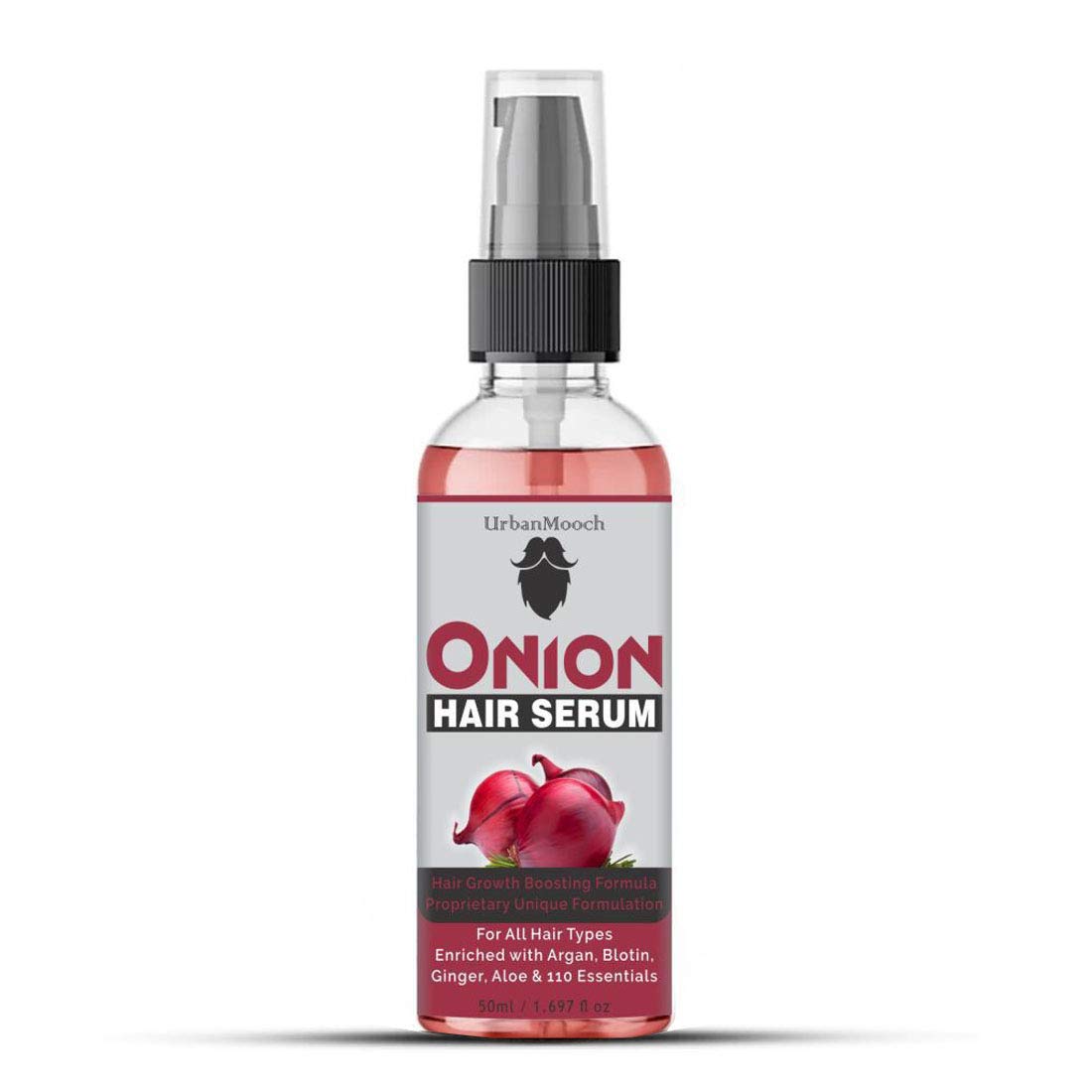 UrbanMooch Onion Hair Serum For Silky & Smooth Hair, Tames Frizzy Hair, With Onion & Biotin For Strong, Tangle Free & Frizz-Free Hair - 50 Ml Lohiya Retails