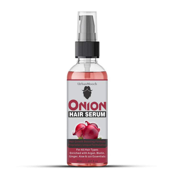 UrbanMooch Onion Hair Serum For Silky & Smooth Hair, Tames Frizzy Hair, With Onion & Biotin For Strong, Tangle Free & Frizz-Free Hair - 50 Ml Lohiya Retails