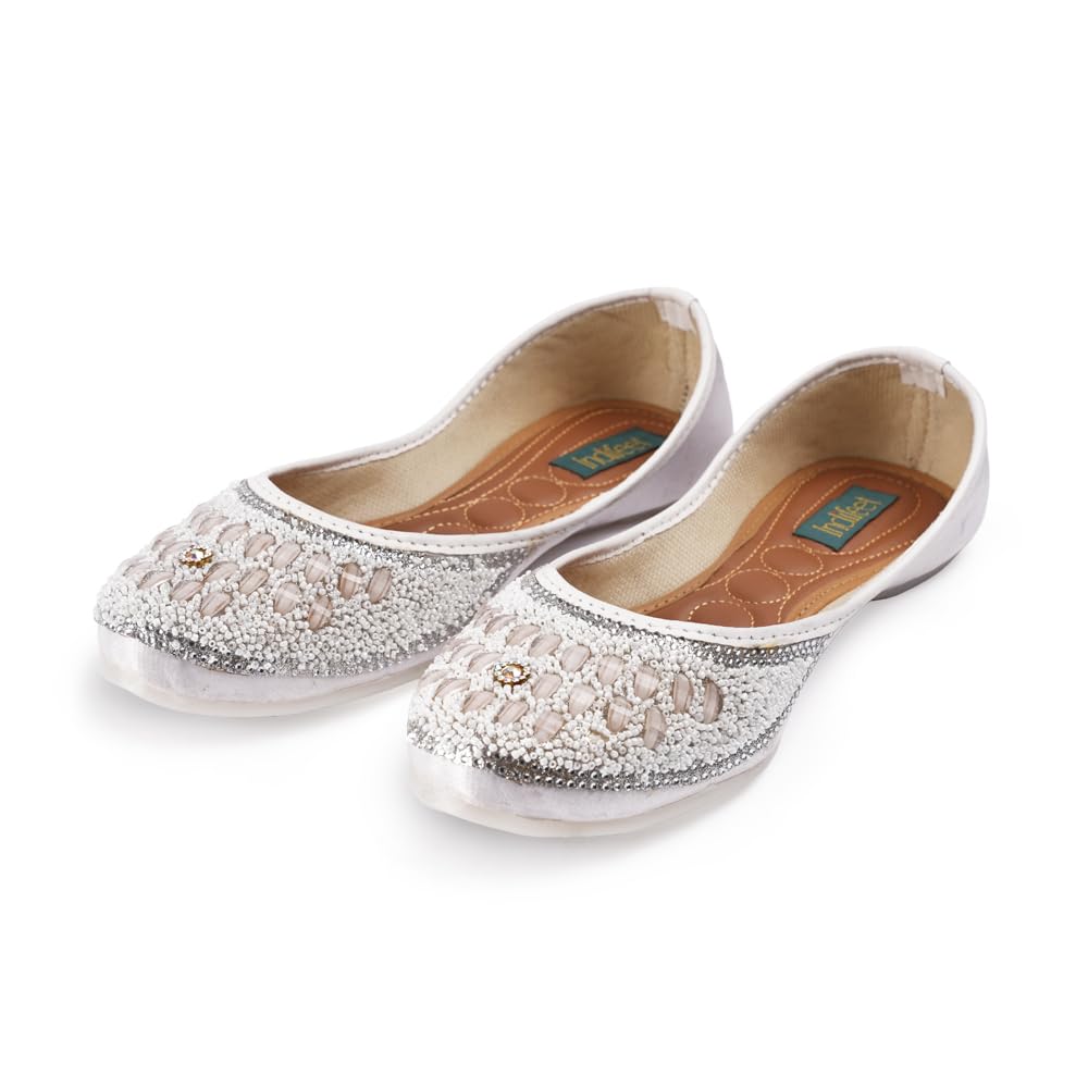 Indifeet Jutti for Women - Silver - Image 1