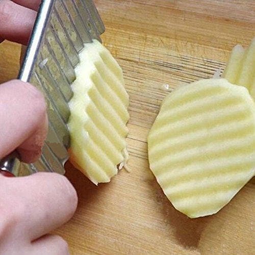 Vegetable Salad Chopping Knife Crinkle Cutter - HalfPe