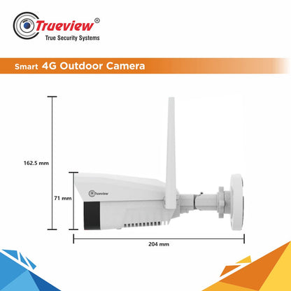 True View 4G bullet security camera for home / shop / Construction site (3 MP, Sim Based and LAN Based Camera)