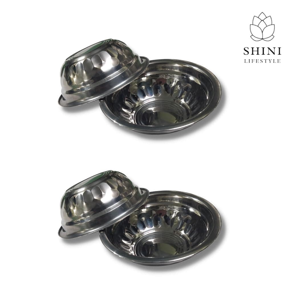 SHINI LIFESTYLE Stainless-steel Katori used as Vegetable Bowl/ Dal Chawal Bowl (Pack of 4) - HalfPe