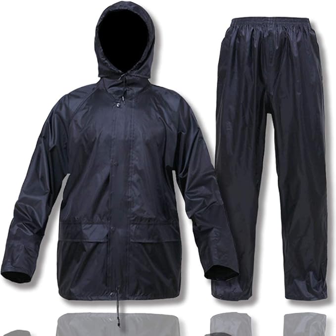 Multispace Black Rain Suit(jacket and pants) for Men & Women