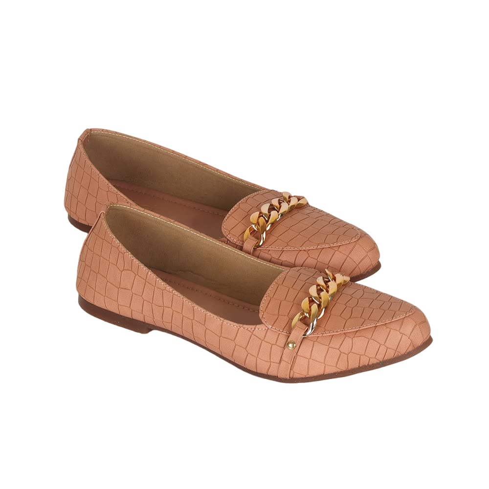 Indifeet Ballerina Shoes for Women - Peach - View 5