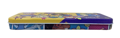 HMI Disney & Marvel Jumbo Metal Pencil Box with Oil Matte Infusion Finish, in Princess, Belle Princess, Avengers & Spider Man Characters, 2 levels (Princess)