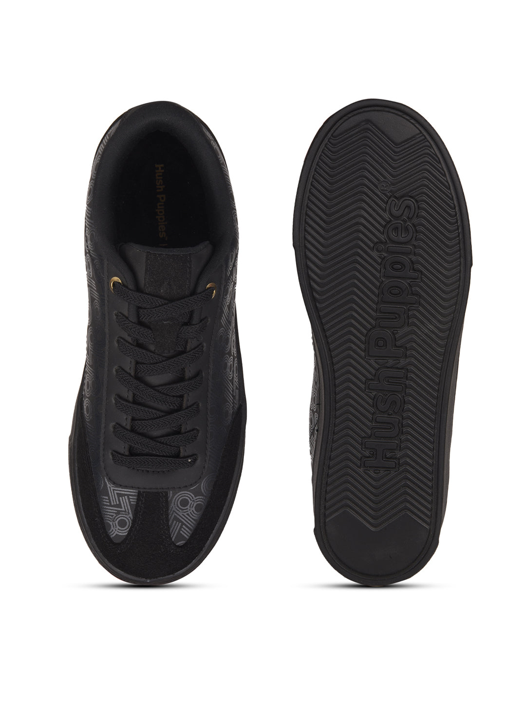 Hush Puppies Women Black Casual Lace-up Sneaker - Black - View 4