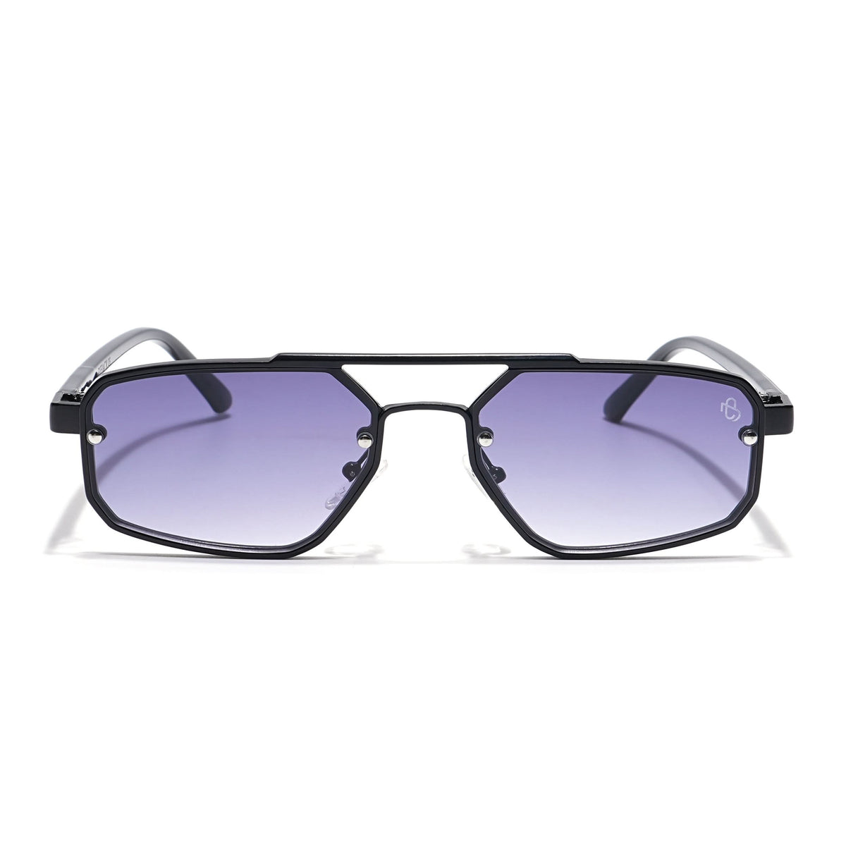 Eagle Black Rectangle Sunglasses for Men and Women - view 4