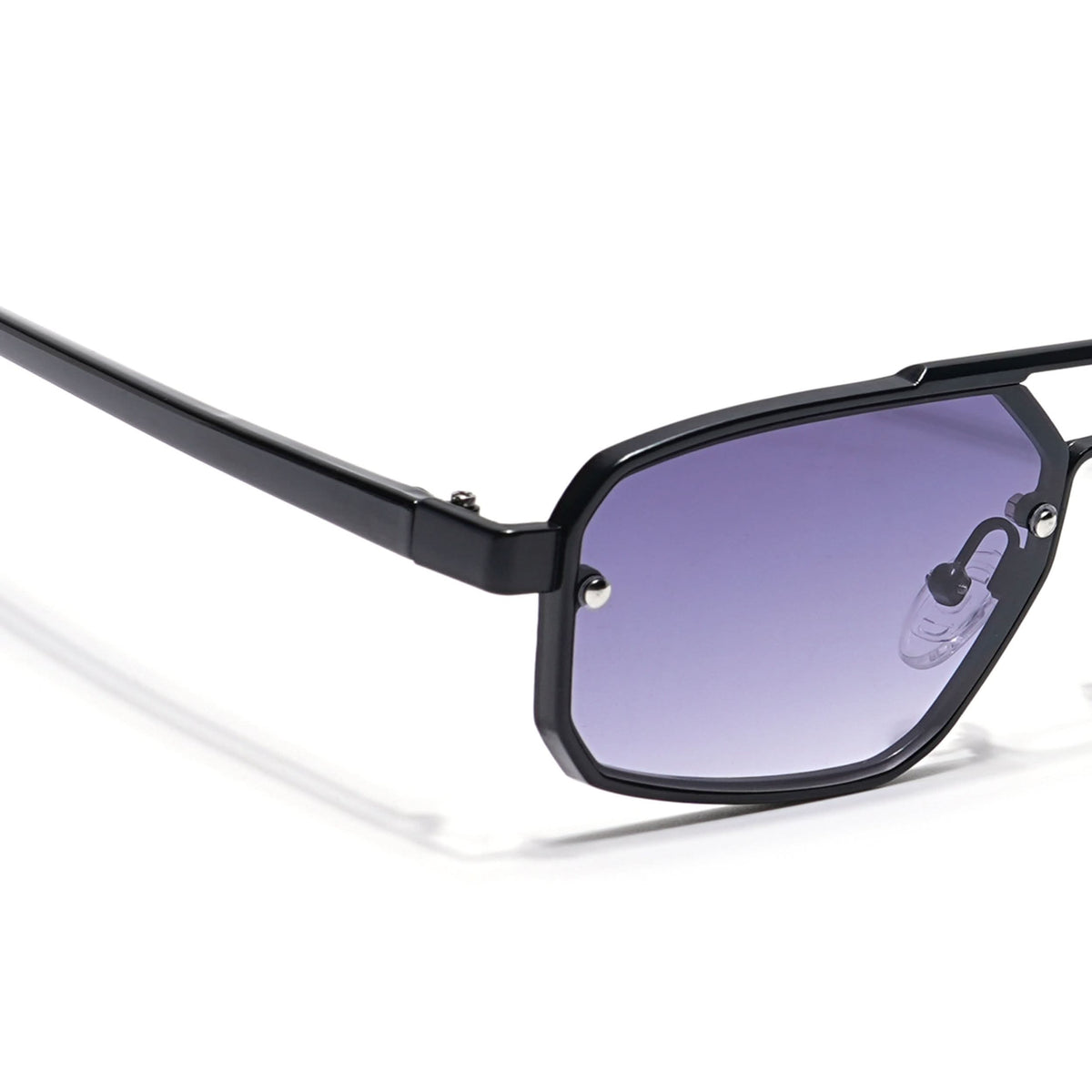 Eagle Black Rectangle Sunglasses for Men and Women - view 5