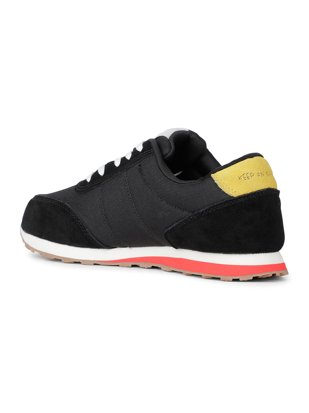 Hush Puppies Women Black Casual Lace-up Sneaker - Black - View 3