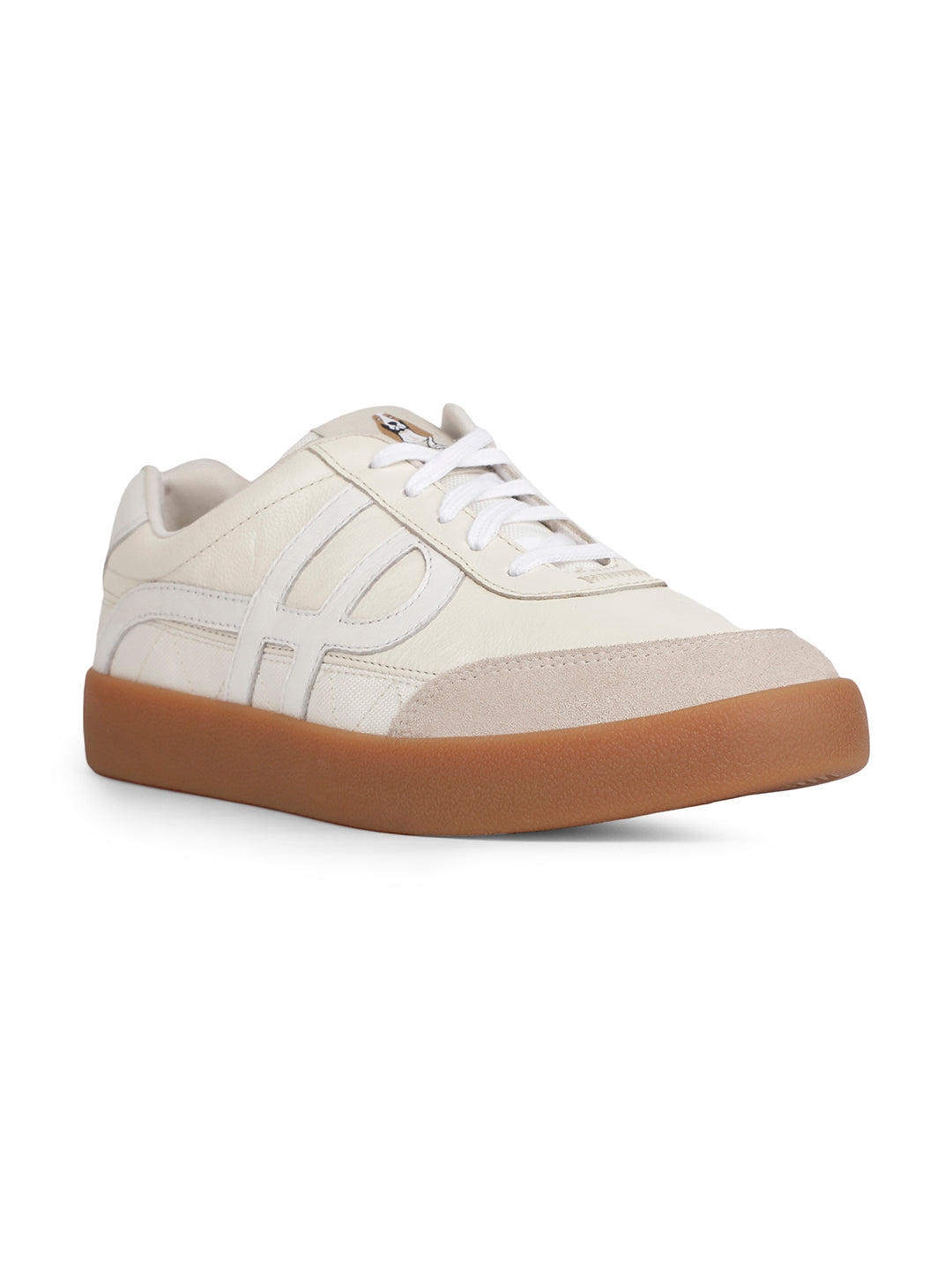 Hush Puppies Women Off White Casual Lace-up Sneaker - Off White - View 1
