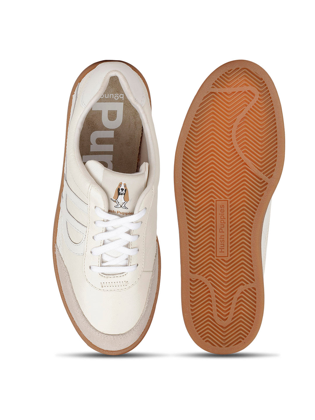 Hush Puppies Women Off White Casual Lace-up Sneaker - Off White - View 4