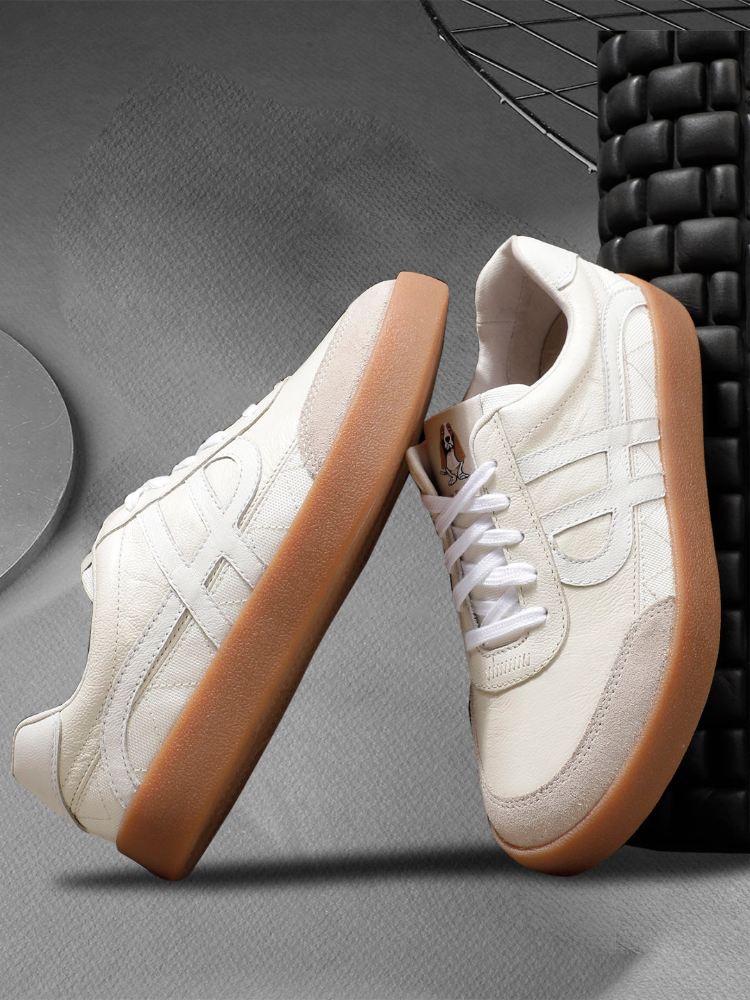 Hush Puppies Women Off White Casual Lace-up Sneaker - Off White - View 6