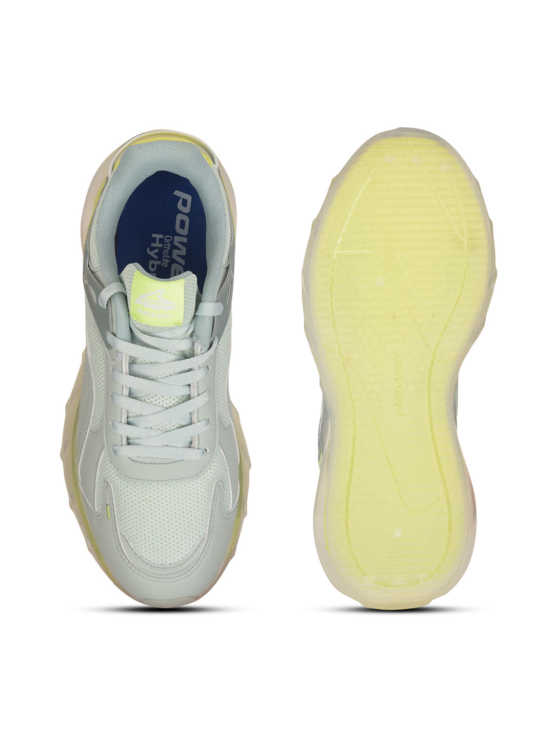 Power Women Light Green Lace-up Oxford Sports Shoes - Light Green - View 4