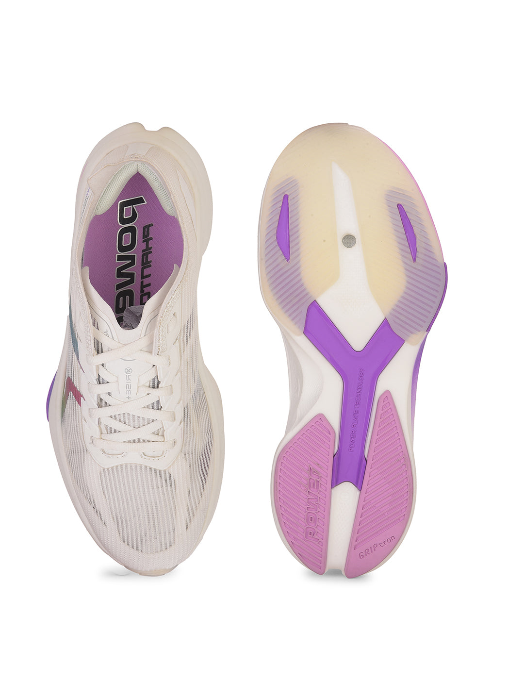 Power Women White Lace-up Oxford Sports Shoes - White - View 4