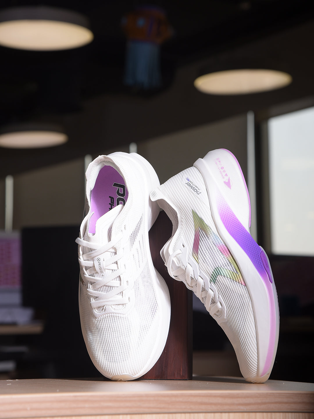 Power Women White Lace-up Oxford Sports Shoes - White - View 6