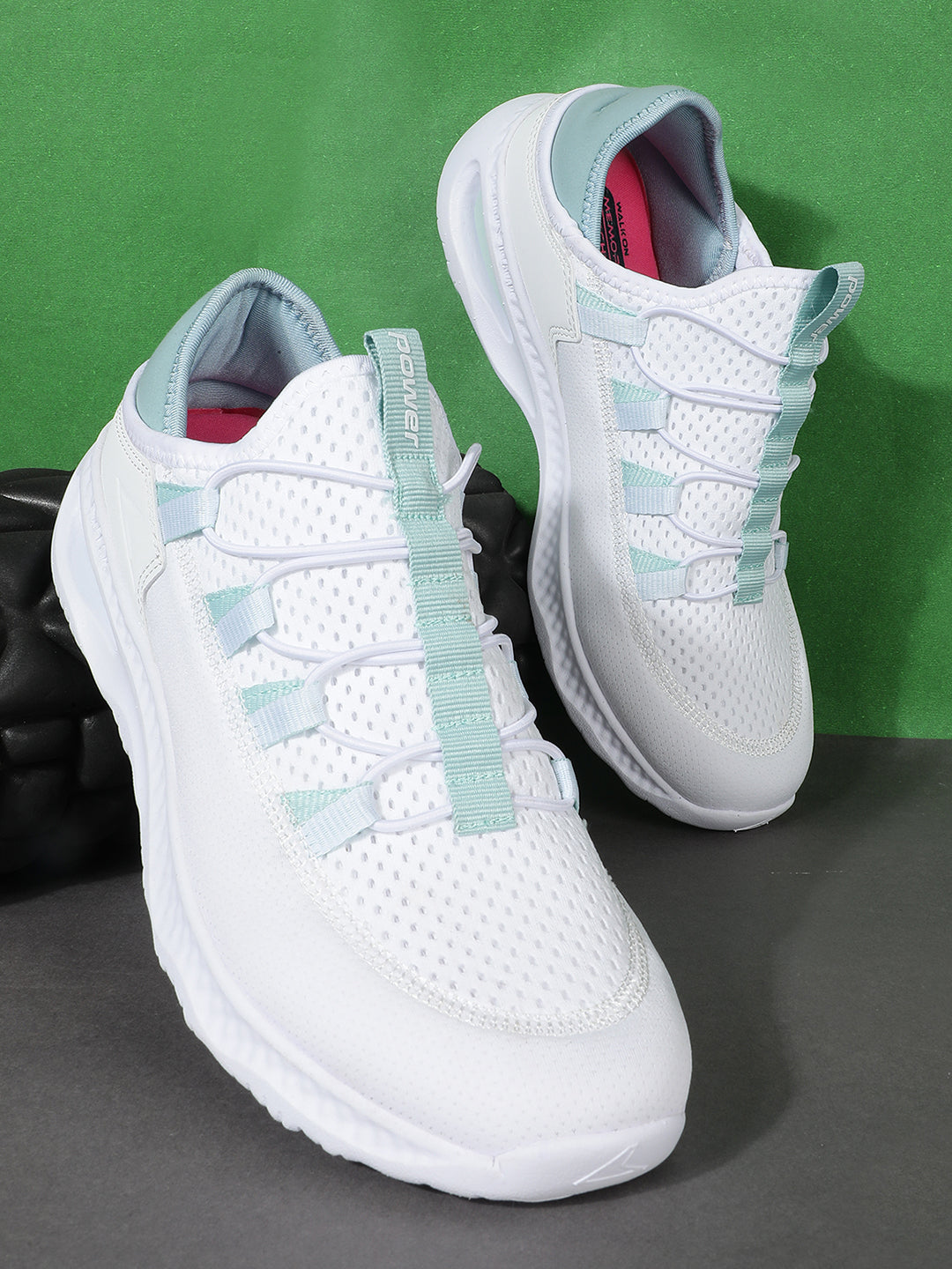 Power Women White Lace-up Oxford Sports Shoes - White - View 6