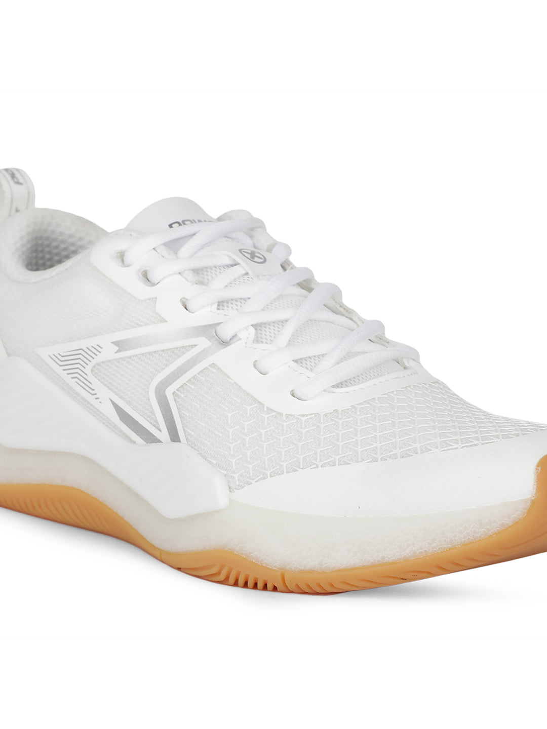 Power Women White Lace-up Oxford Sports Shoes - White - View 5