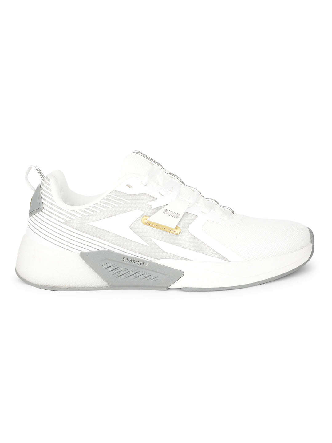 Power Women White Lace-up Oxford Sports Shoes - White - View 2