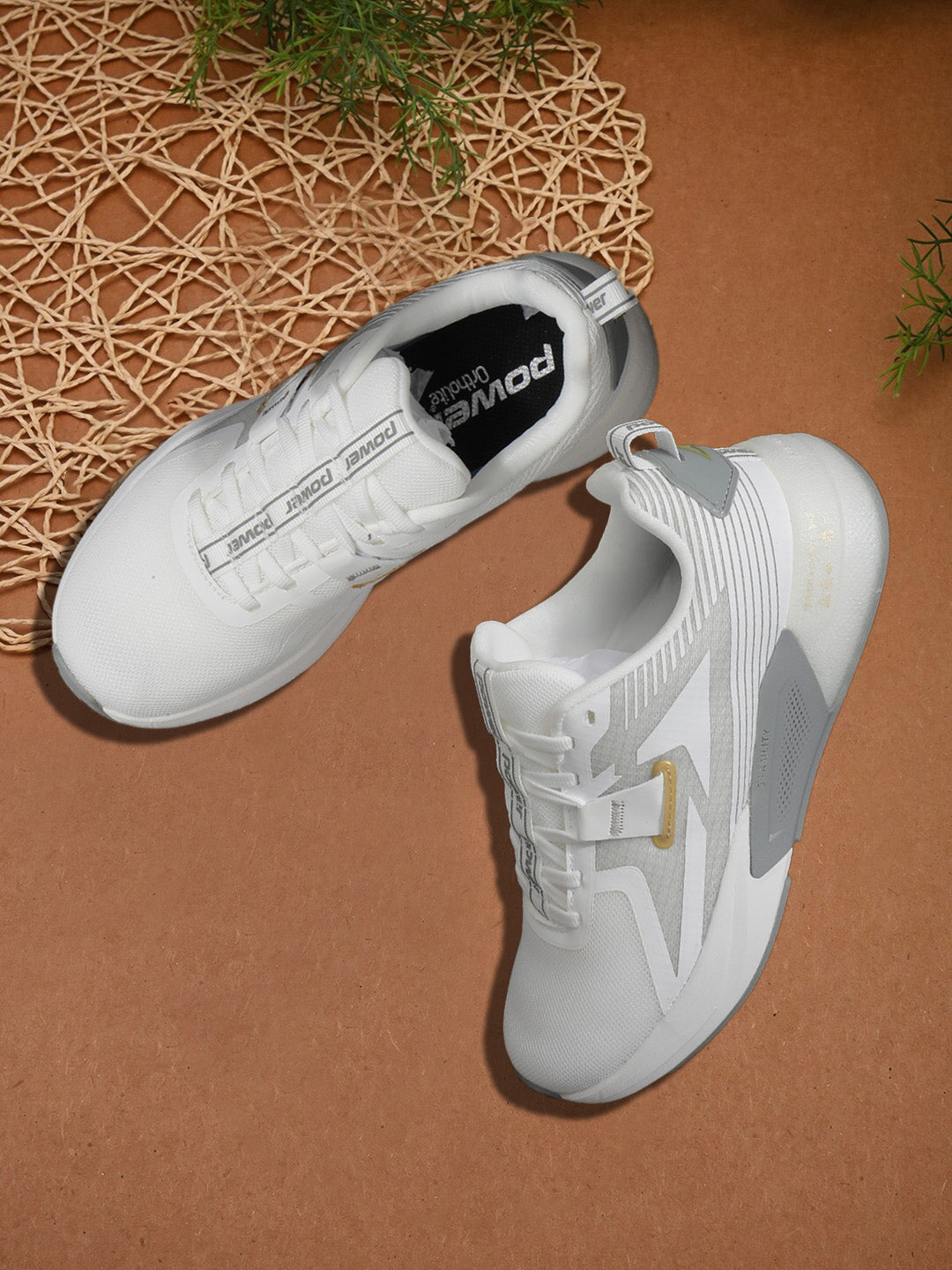 Power Women White Lace-up Oxford Sports Shoes - White - View 6