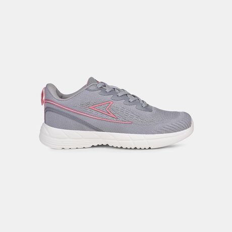 Power Women Grey Lace-up Oxford Sports Shoes