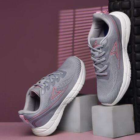 Power Women Grey Lace-up Oxford Sports Shoes