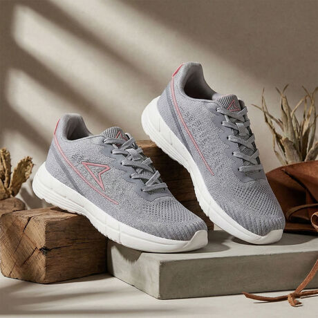 Power Women Grey Lace-up Oxford Sports Shoes