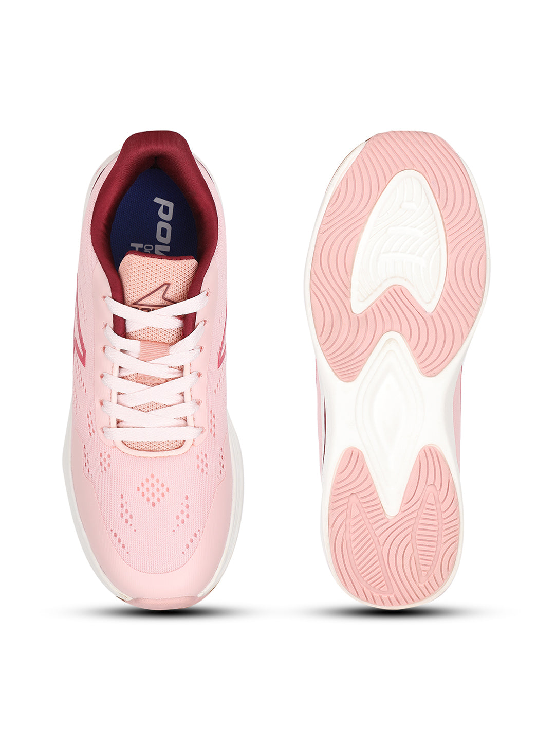 Power Women Pink Lace-up Oxford Sports Shoes - Pink - View 4