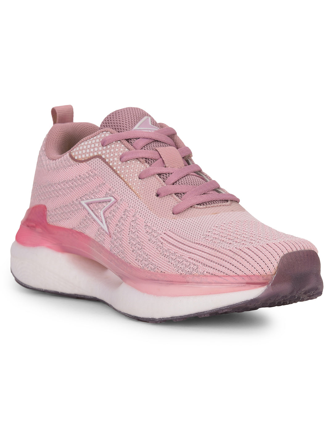 Power Women Pink Lace-up Oxford Sports Shoes - Pink - View 1
