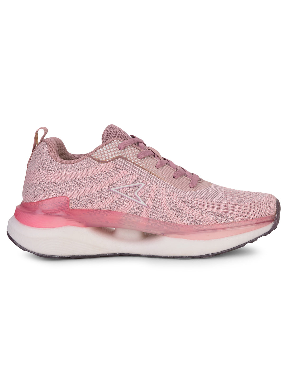 Power Women Pink Lace-up Oxford Sports Shoes - Pink - View 2