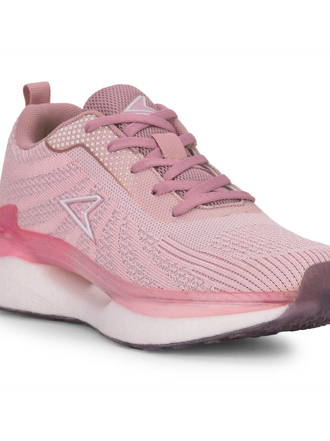 Power Women Pink Lace-up Oxford Sports Shoes - Pink - View 5