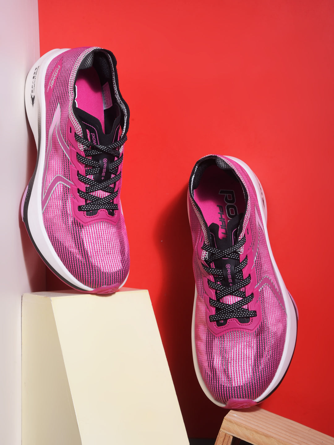 Power Women Pink Lace-up Oxford Sports Shoes - Pink - View 6