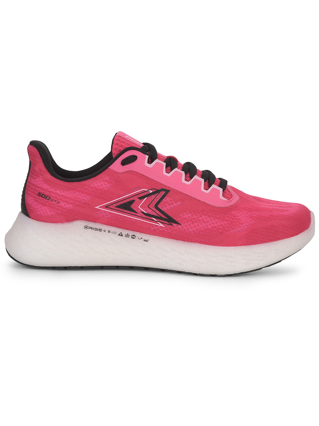 Power Women Red Lace-up Oxford Sports Shoes - Red - View 2
