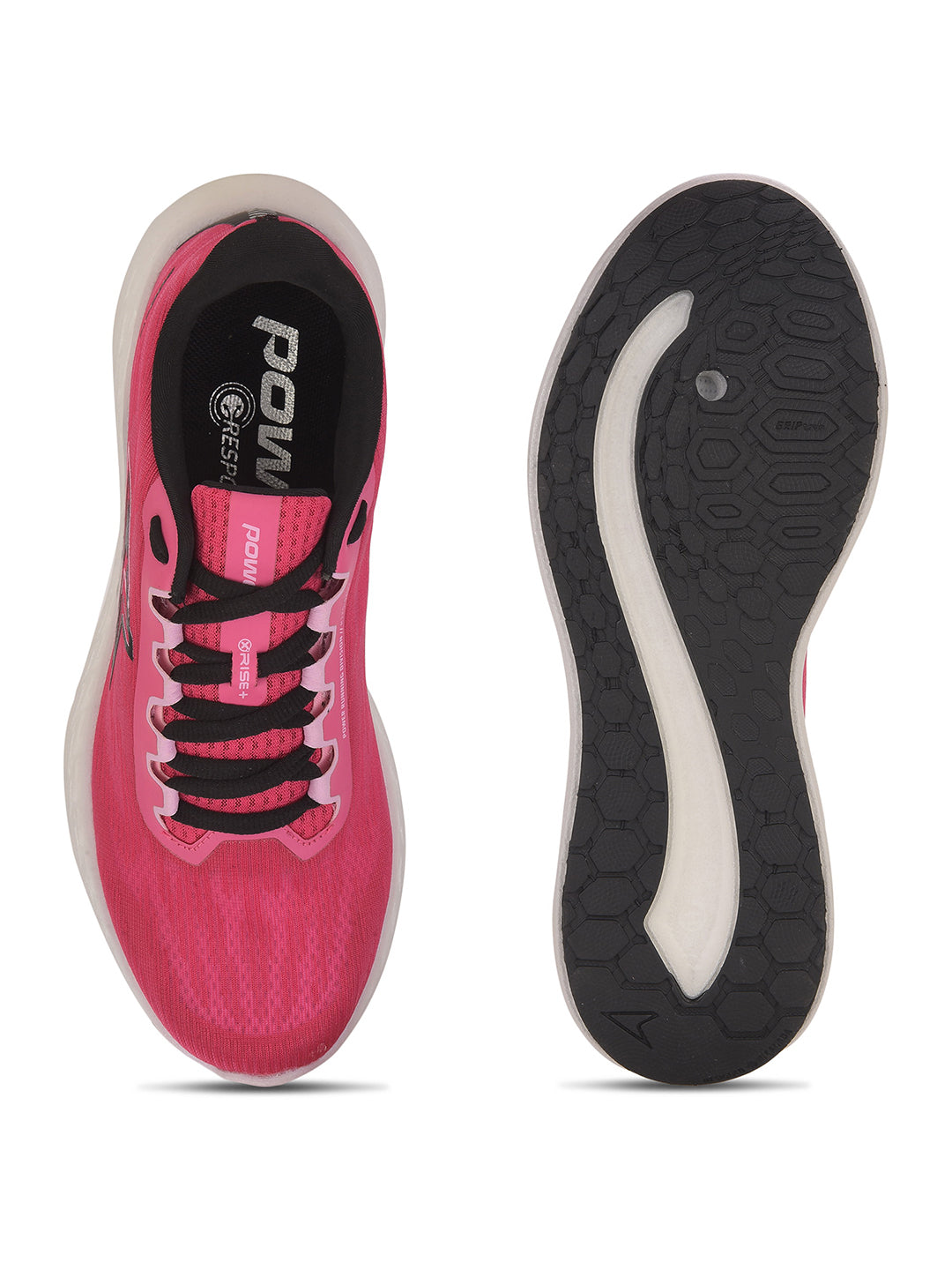 Power Women Red Lace-up Oxford Sports Shoes - Red - View 4