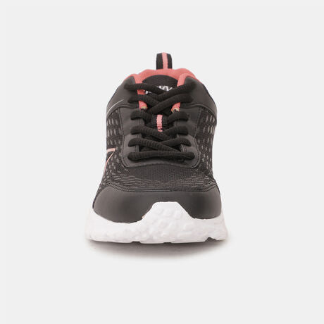 Power Women Black Lace-up Oxford Sports Shoes