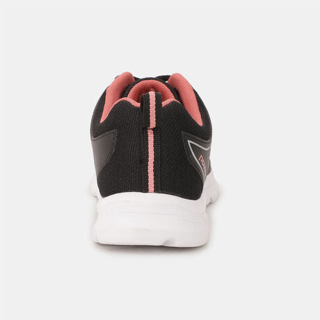 Power Women Black Lace-up Oxford Sports Shoes