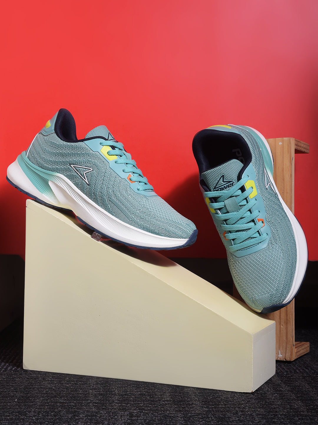 Power Women Green Lace-up Oxford Sports Shoes - Green - View 6