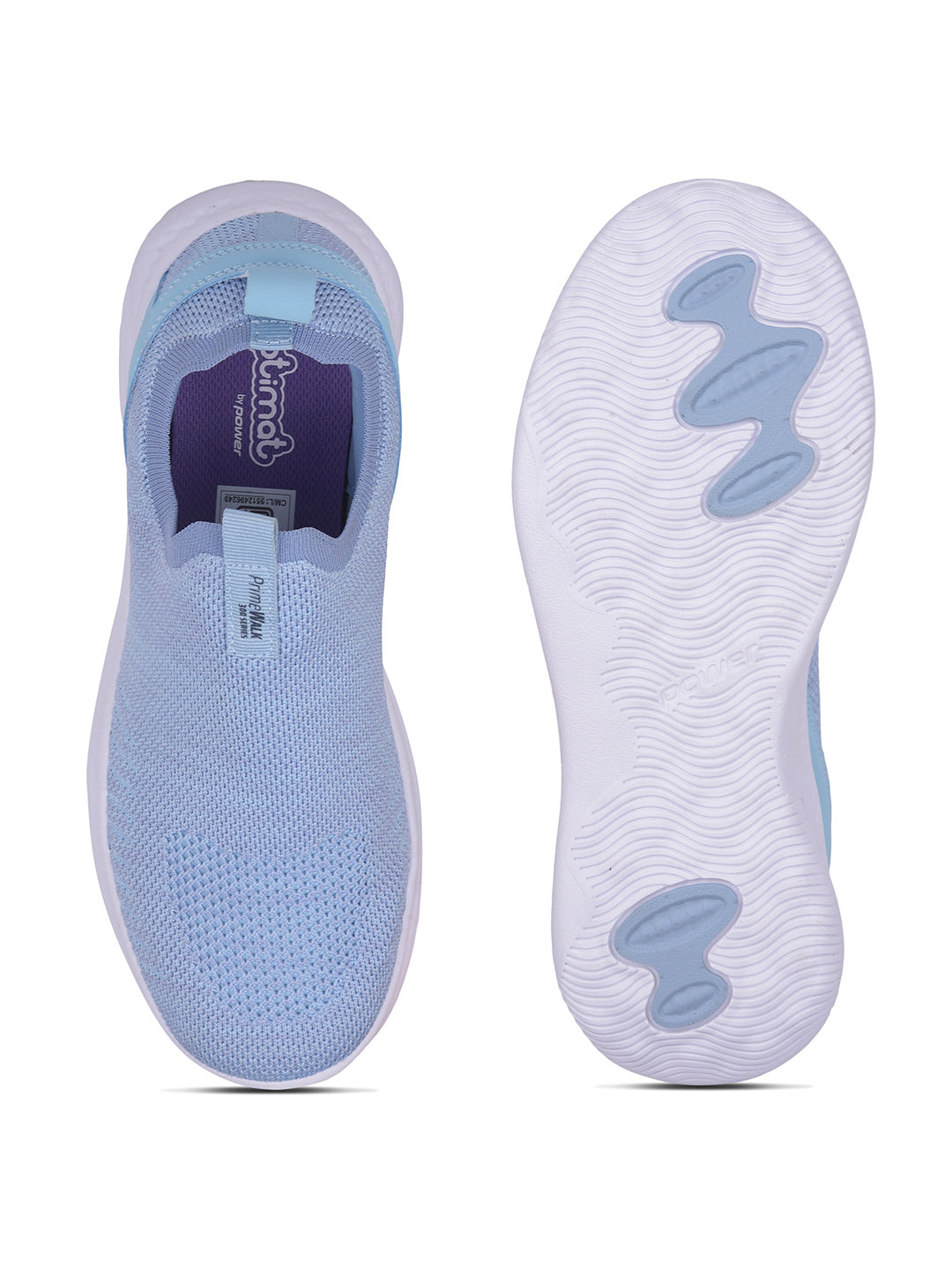 Power Women Light Blue Slip-on Oxford Sports Shoes - Light Blue - View 4