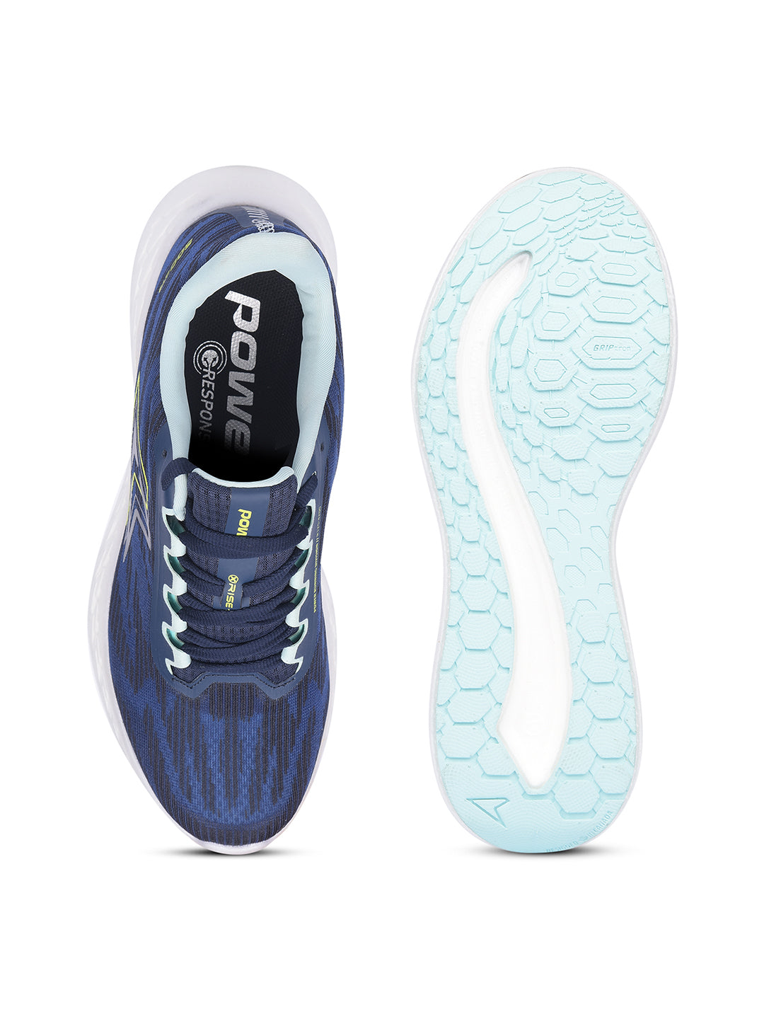 Power Women Blue Lace-up Oxford Sports Shoes - Blue - View 4