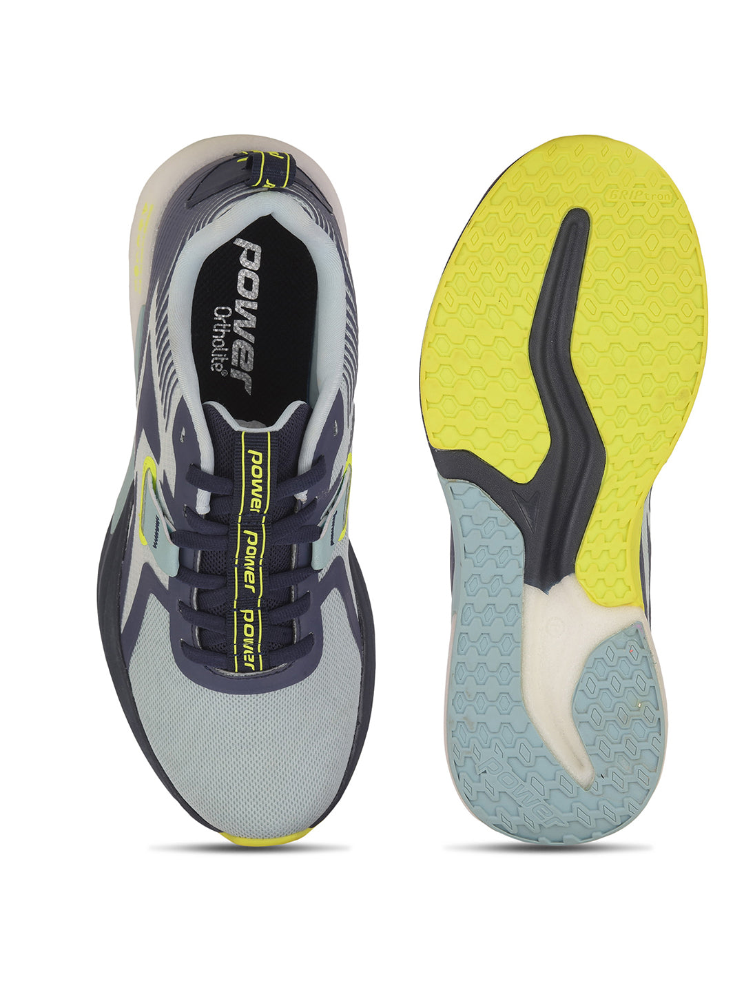 Power Women Blue Lace-up Oxford Sports Shoes - Blue - View 4