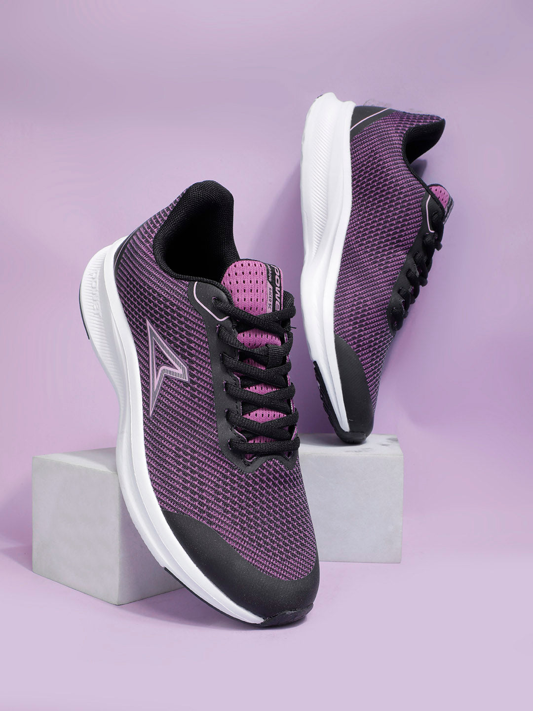 Power Women Purple Lace-up Oxford Sports Shoes - Purple - View 6