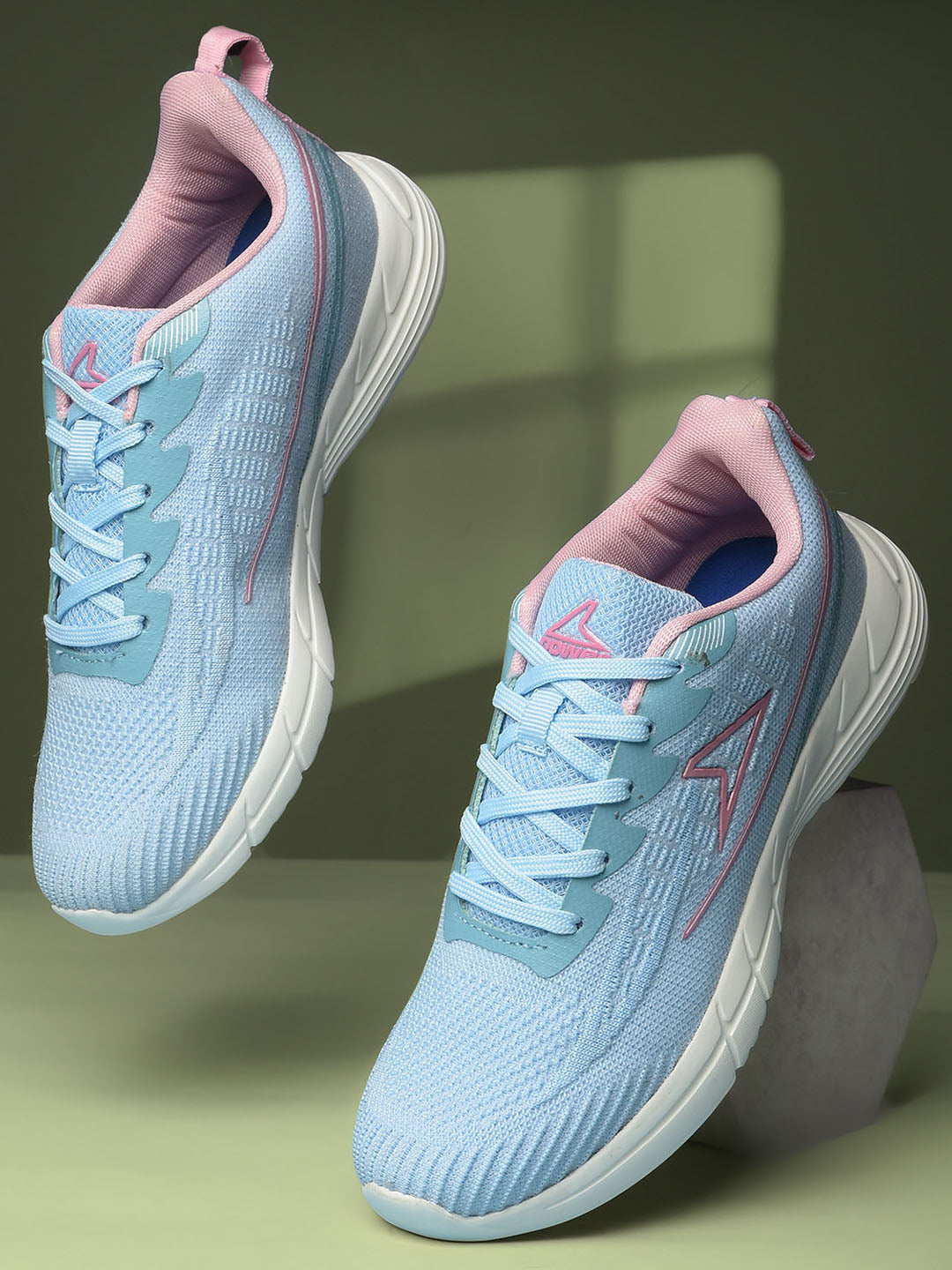 Power Women Blue Lace-up Oxford Sports Shoes - Blue - View 6