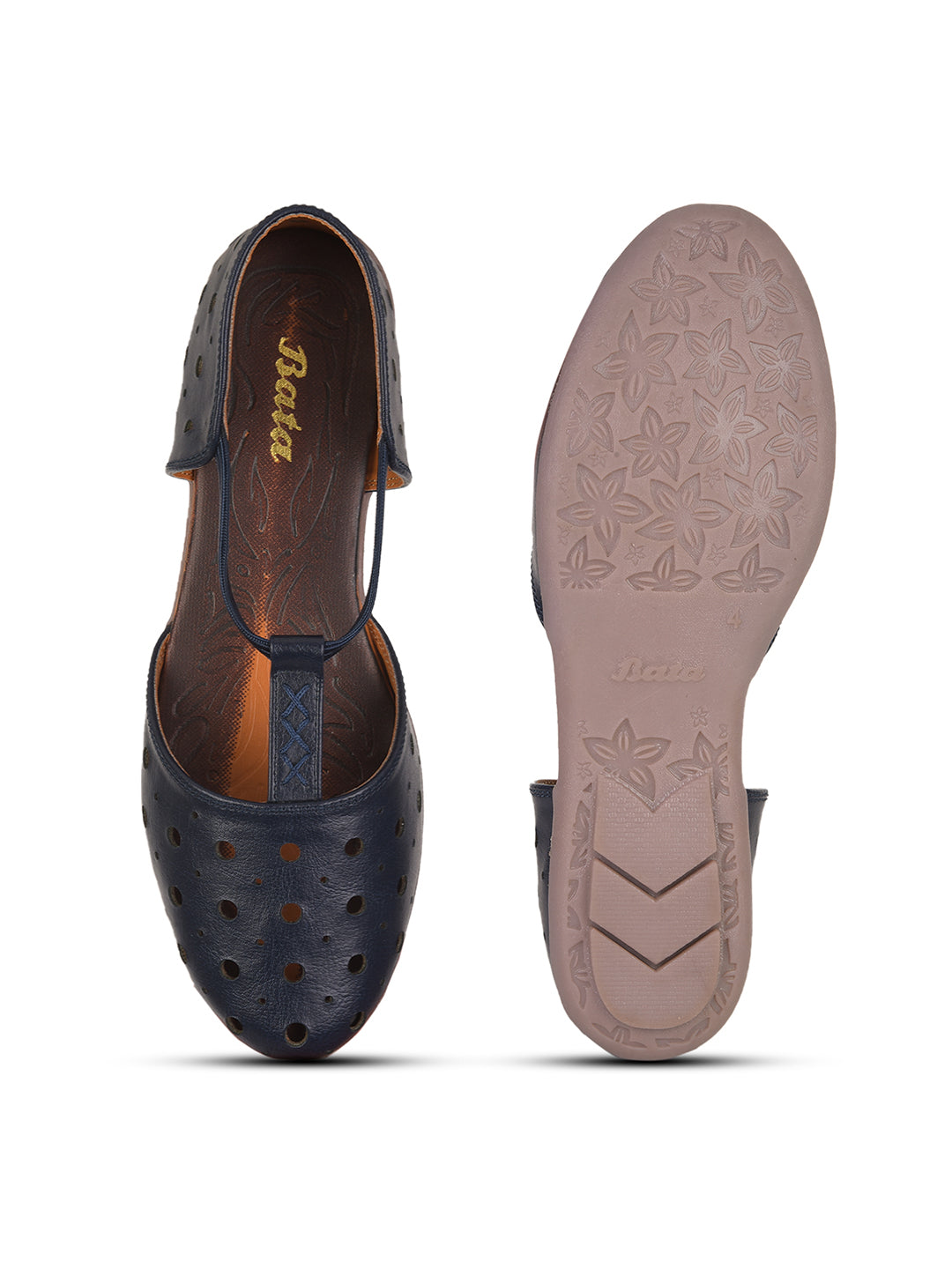 Bata Women Navy Blue Pointed-Toe Flat Sandal - Navy Blue - View 4