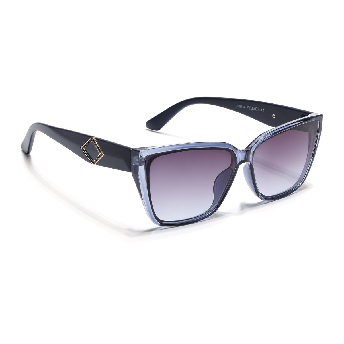 Eyejack Blue Cateye Sunglasses for Men and Women - Style 1198 - view 2