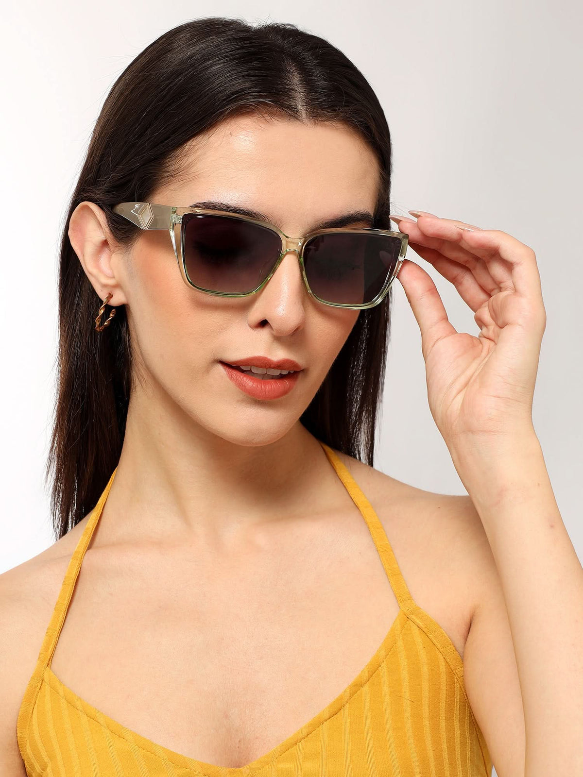 Eyejack Green Cateye Sunglasses for Men and Women - Style 1199 - view 2