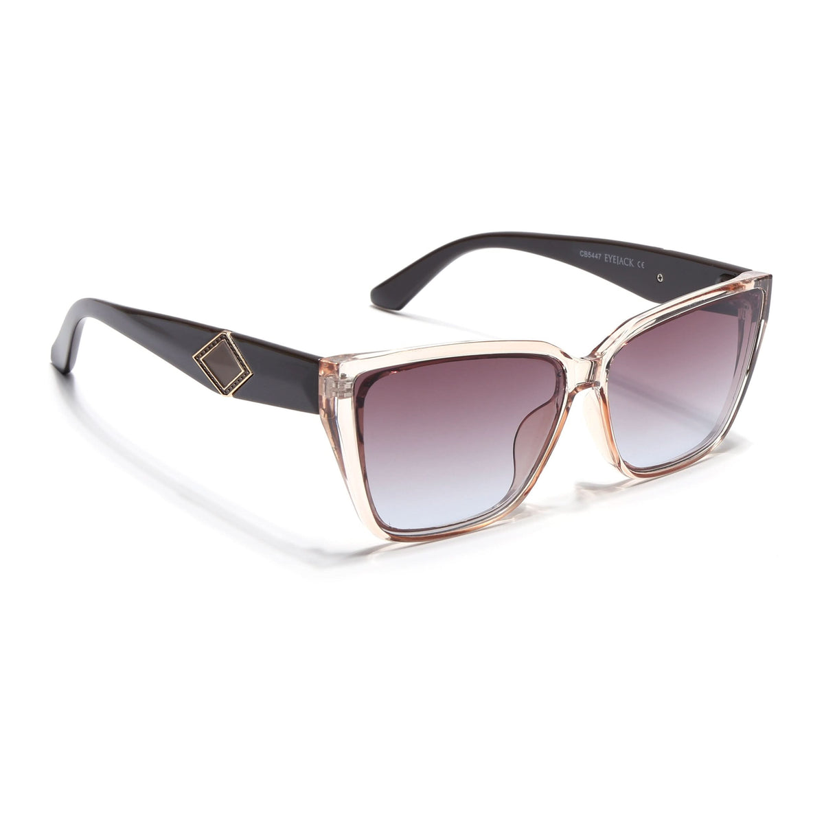 Eyejack Brown Cateye Sunglasses for Men and Women - Style 1201 - view 3